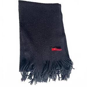 AK Anne Klein Black Fringe Scarf